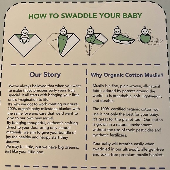 *NEW* Little Big Dreamer Milestone & Swaddle Blanket (2 pack) - Picture 6 of 9